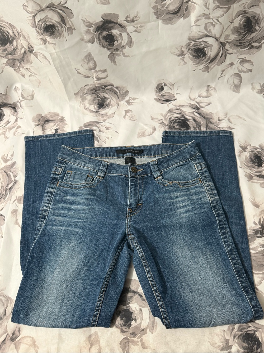 Calvin Klein Women's Boot Cut Jeans in Medium Blue Wash